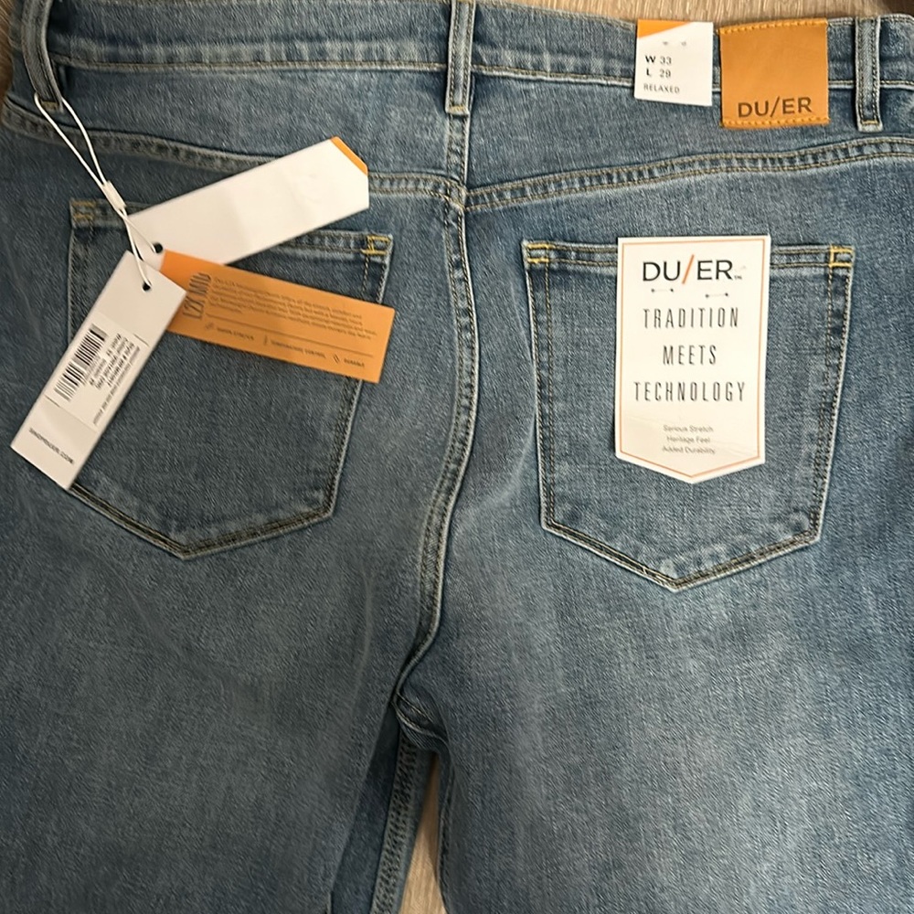 Duer women’s jeans 33 29 with tags